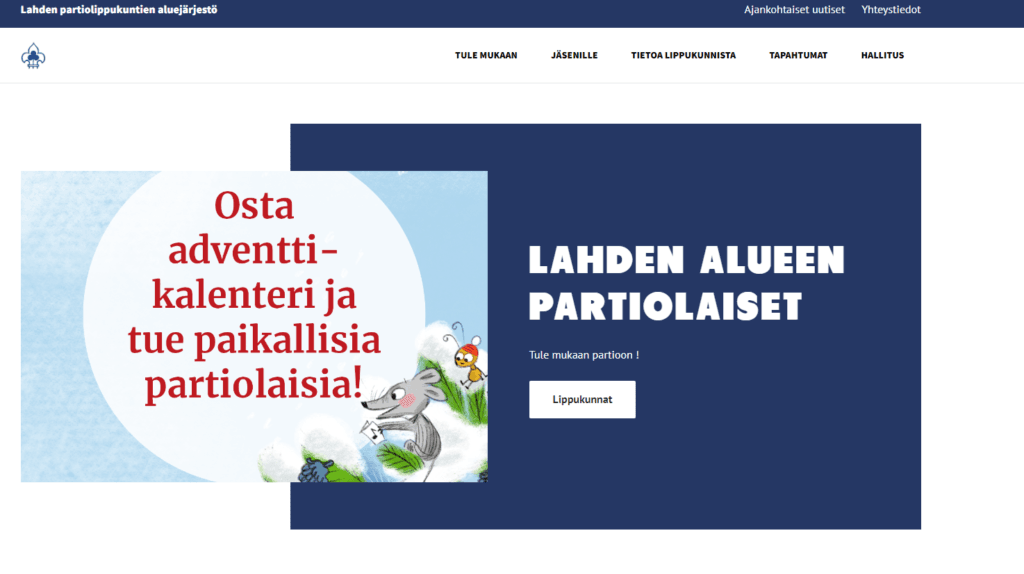 Lahden alueen partiolaisten uudet nettisivut - Lue lisää